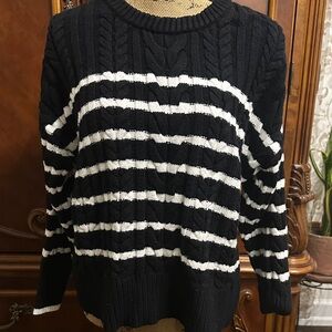 Philosophy Classic Black and White striped sweater